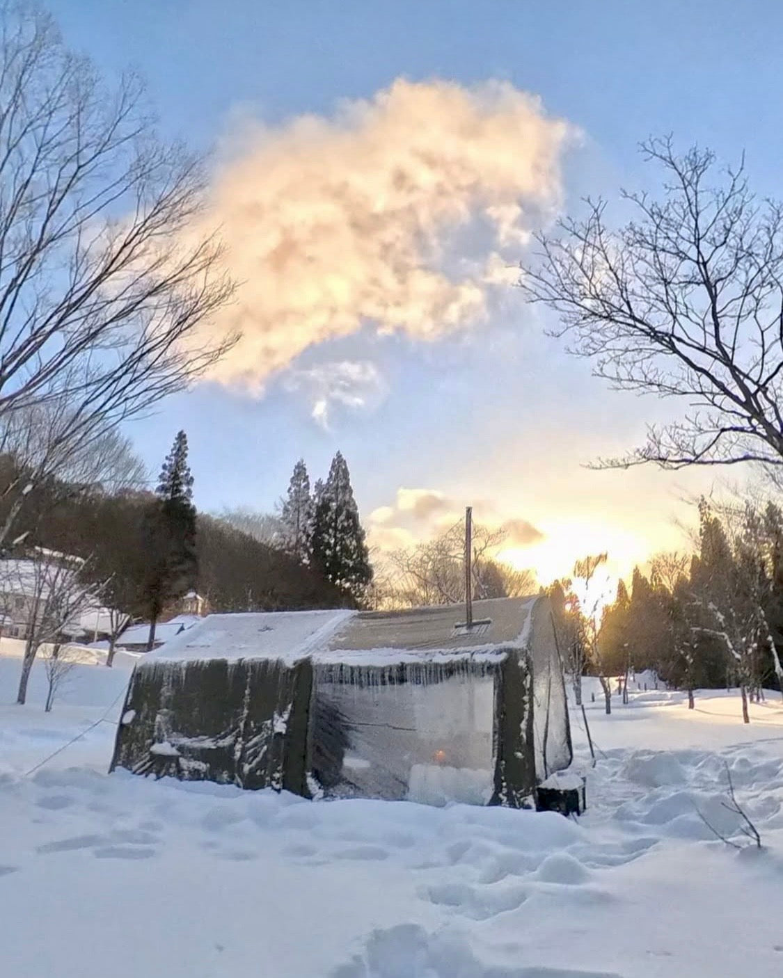 冬季環境における日防エアテントの実使用検証について