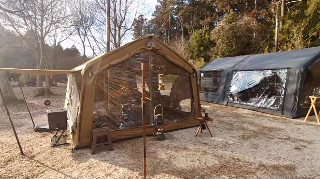 ある日のキャンプ現場から  AIR 15 と 大和 20.0 が並んだ風景