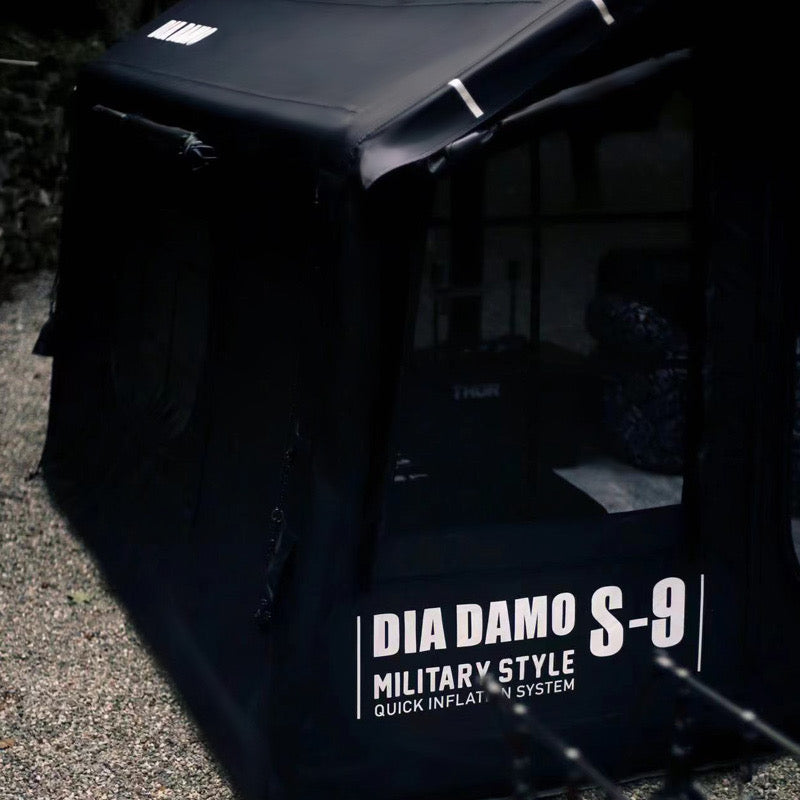 AIR TENT DIA DAMO （ディアダモ ）S9 Pro Samurai Black 特別仕様 本体9㎡＋フロントスペース9㎡（合計18㎡）
