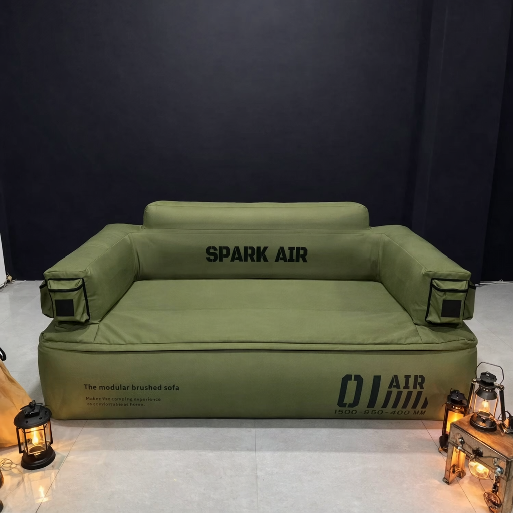 エアソファベッド 空気の入れ抜きは全自動で。最高にリラックスするならエアーソファー テーブル・チェア・ハンモック
